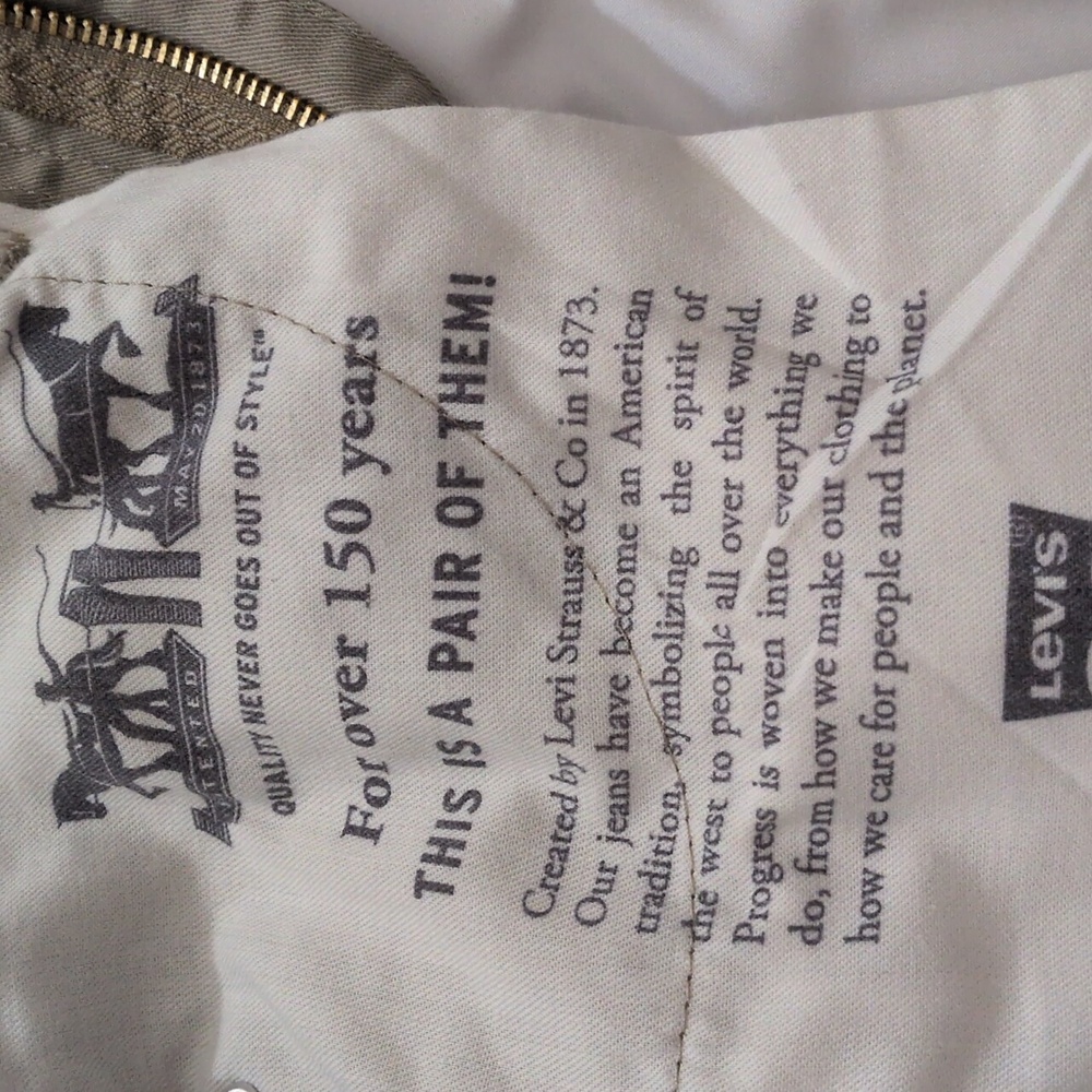 Levi's EUC 514 Khaki Colored Men's Classic Jeans Size 30x30 - Picture 4 of 6